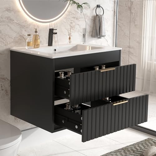 Tobegin 24" Bathroom Vanity with Sink, Floating Bathroom Vanity with