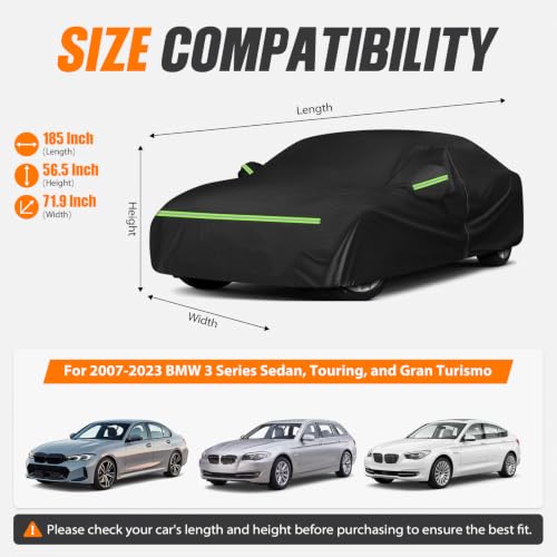 Image of Waterproof Car Cover for BMW 3 Series 2007-2023 210D Oxford & Cotton Lining
