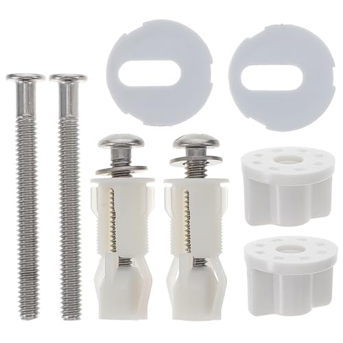 Abaodam トイレヒンジボルト 耐錆性ステンレス ナイロン製 膨張ネジ付 ユニバーサル設計 安定固定可能 バスルーム用交換部品