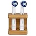 Support en bambou pour têtes de brosses à dents ORAL B. Support pour têtes de brosses à dents électriques fait à la main, sans plastique et écologique. Faites votre part pour sauver la planète.