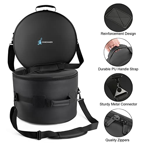 Chachazo 5-Piece Drum Cases Set For Standard Kits, Thick Padding & Rugged Pu Leather Drum Case For 12" Tom, 10" Tom, 14" Snare, 16" Floor Tom, 22" Bass Drum (5Pcs Standard Set) #TOP2