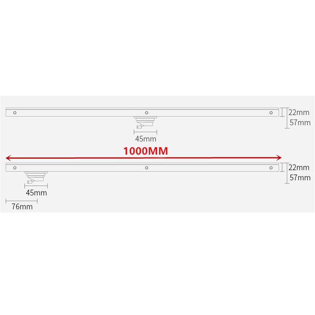 Italiano: Canale lineare Scarico a Pavimento Cancello 100 cm SUS304 Acciaio Inossidabile Tipo di deodorizzazione Scarico a Pavimento for Doccia a Laterale(3-Pack)