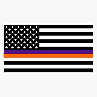 Support FedEx Delivery Drivers - Thin Purple & Orange Lines Window Bumper Sticker Decal 5""