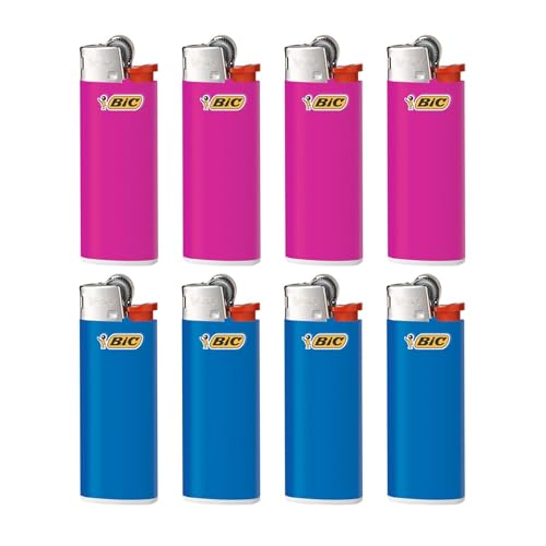 ビック(Bic) ライター J25 ミニ 使い捨て やすり ピンク ブルー 各4本×2セット(8本セット) J25L-PSB AMのサムネイル