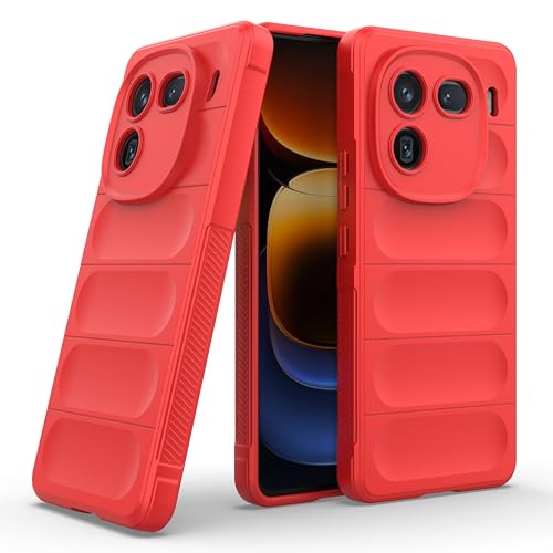 Image of Zapcase Back Case Cover for iQOO 12 5G | Compatible for iQOO 12 5G Back Cover | Liquid Silicon Magic Case with Camera Protection | Red