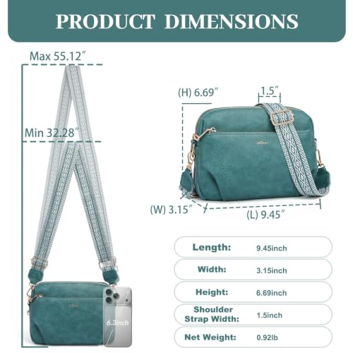 Image of Crossbody Bag for Women Vegan Leather Handbag Purse Anti Theft RFID