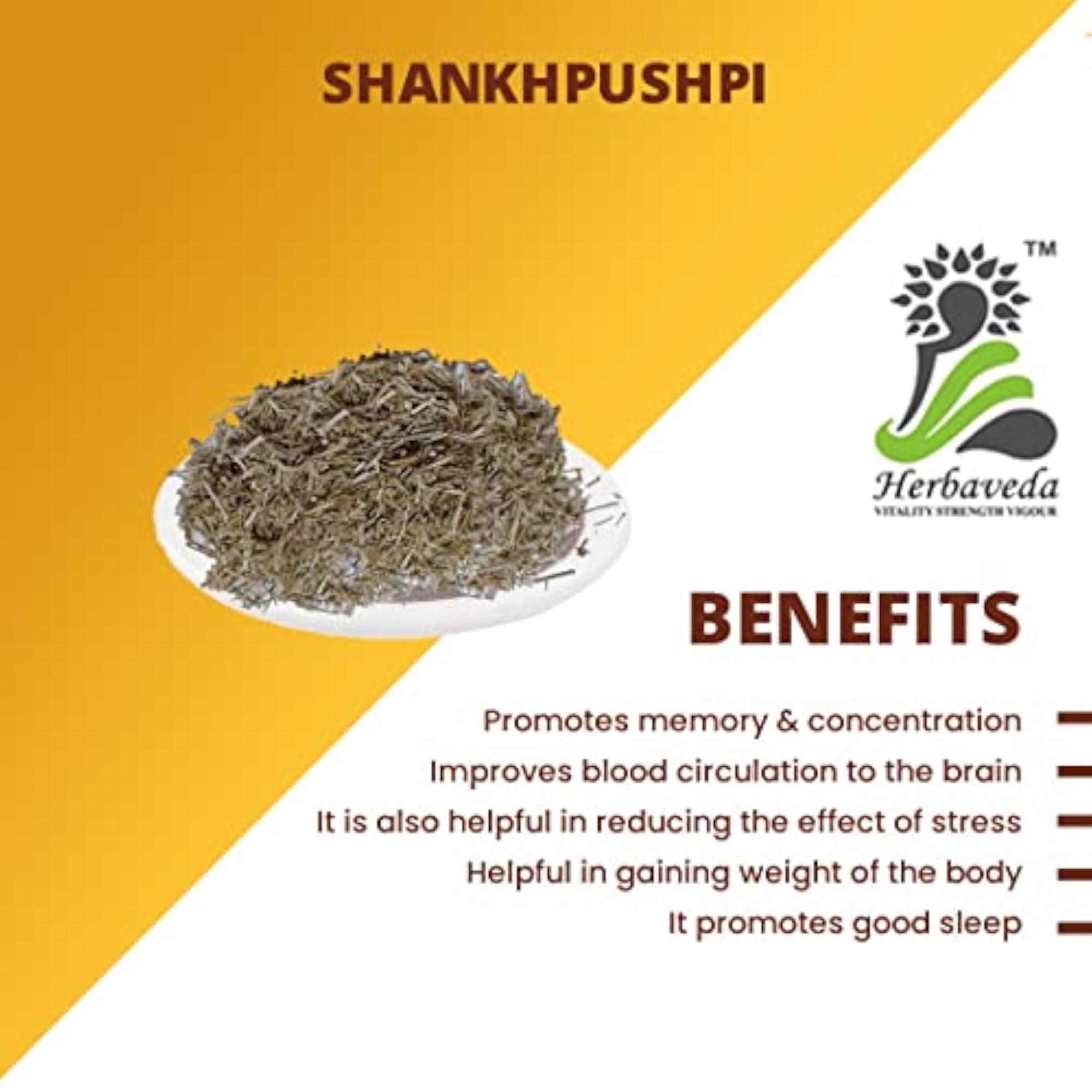 Herbaveda Shankhpushpi 500g Superherb for Memory