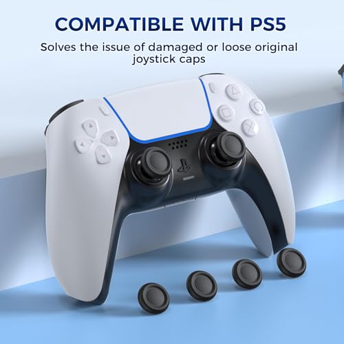 Image of 3 Pairs Thumb Grips,Enhanced Grip and Control, Replacement Joystick Caps Compatible with PS5 Controller, Suitable for Extended Gaming Sessions,Black