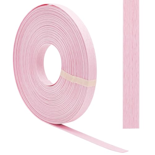MAYJOYDIY Light Pink Paper Rattan Weaving Cane 20m x 16mm, 12-Ply, DIY Art Craft, Home Decor, Flower Bouquets