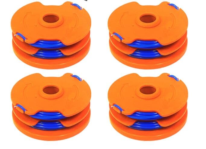 WX100 Strimmer Trimmer Spool Line for Qualcast Trimmer GT25 GGT350A1 GT30 GGT450A1 and WG100E WG104E1 Strimmer Spool Replacement 1.65mm 8.3m Spool lines (4 Spool)