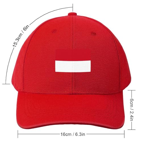 Boys Girls Indonesia Flag Baseball Cap, Adjustable Snapback Sun Protection Trucker Hats Outdoor Travel2