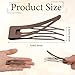 Chinco 24 Pcs Double Grip Hair Clips Metal Snap Clips Women Barrettes for Hair Making, Salon Supplies(Brown,2.8 Inch)