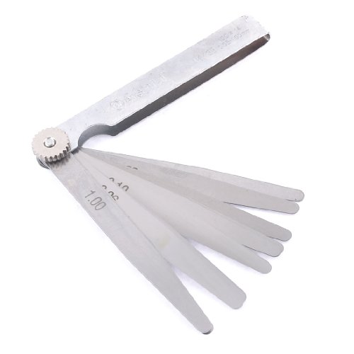 Aexit 105mm Length Measuring tools 0.05-1.00mm Thickness Metal Housing Feeler Gauge Model:59as486qo619