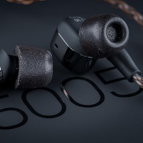 Image of Comply 500 Core Series | Memory Foam Replacement IEM Ear Tips for KZ, Moondrop, FiiO Sennheiser & More | Superior Noise Isolation, Ultimate Comfort, Secure Fit | Round, Black, Large (3 Pairs)