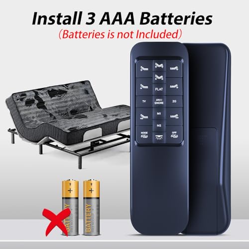 Télécommande de rechange lit réglable multi-marques compatible Malouf S655 Electra - 6