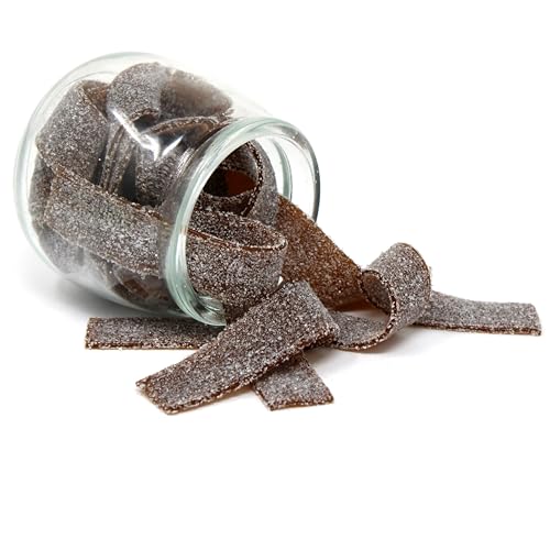 Snacktery Cola Sour Belts - Vibrant & Tangy Cola Sour Strips - Non GMO, Vegan & Kosher Sour Gummy Candy - 4 Ounce Pack