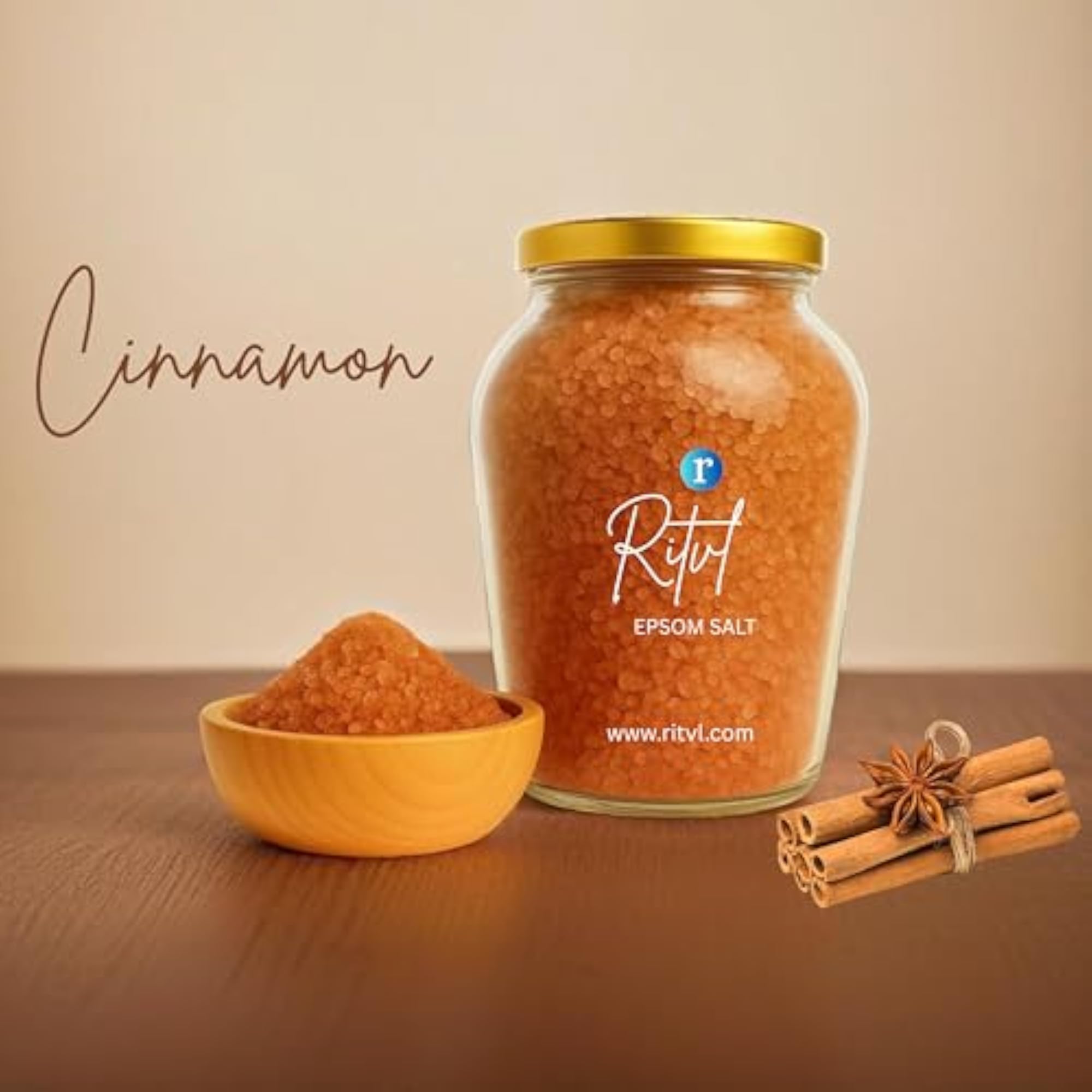 Cinnamon Epsom Bath Salt with Essential Oils for Relaxation