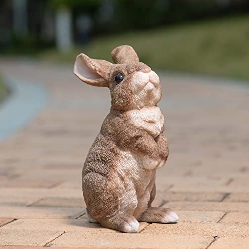 Suynybhf Bunny Statue Garden Statues Rabbit Figurines Decor Outdoor Polyresin Easter Decorations Bunnies Gifts Home House Kitchen Figurine Patio Lawn Yard Art Housewarming Funny Decoration 9.5Inch #TOP1