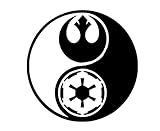 Star Wars Yin and Yang Decal Vinyl Sticker |Cars Trucks Vans Walls Laptop| Black |5.5 x 5.5 in|CCI1337