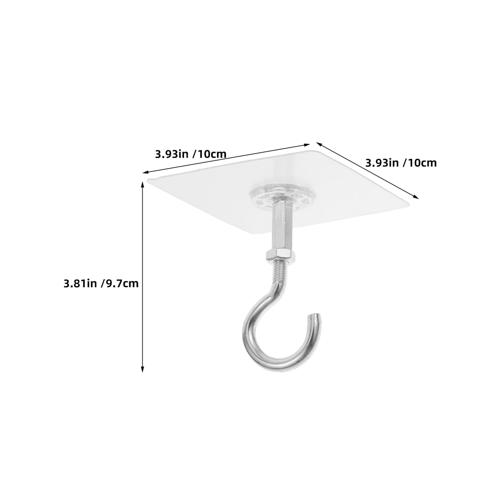 Ganchos Adhesivos para Techo sin Taladro 12 Piezas Autoadhesivos Transparentes de Alta Resistencia Gancho de Techo para Colgar Plantas Linternas y Decoración Montaje Fácil y