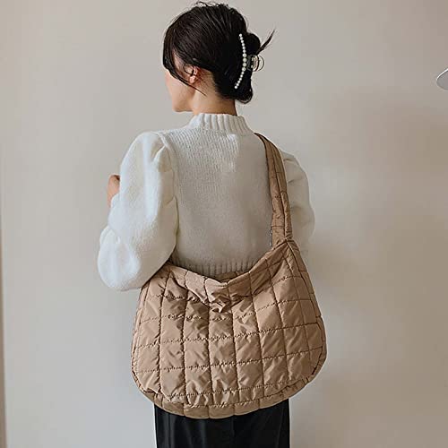 MLAFE Yuansu Yunduo Pleated Bag Women's Leisure Large Capacity Dumpling Crossbody Bag Y2K Commuter Women's Bag (khaki)3