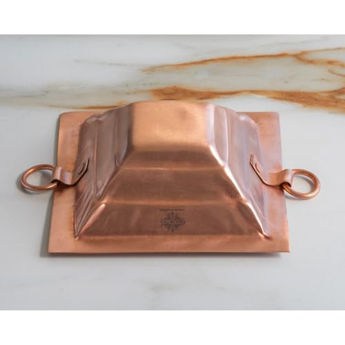 Image of INDIAN ART VILLA Pure Copper Hawan Kund with Handle On Both Side, for Yagya, Hawan & Poojan Purpose, Size-1.5 x 4.5 Inches