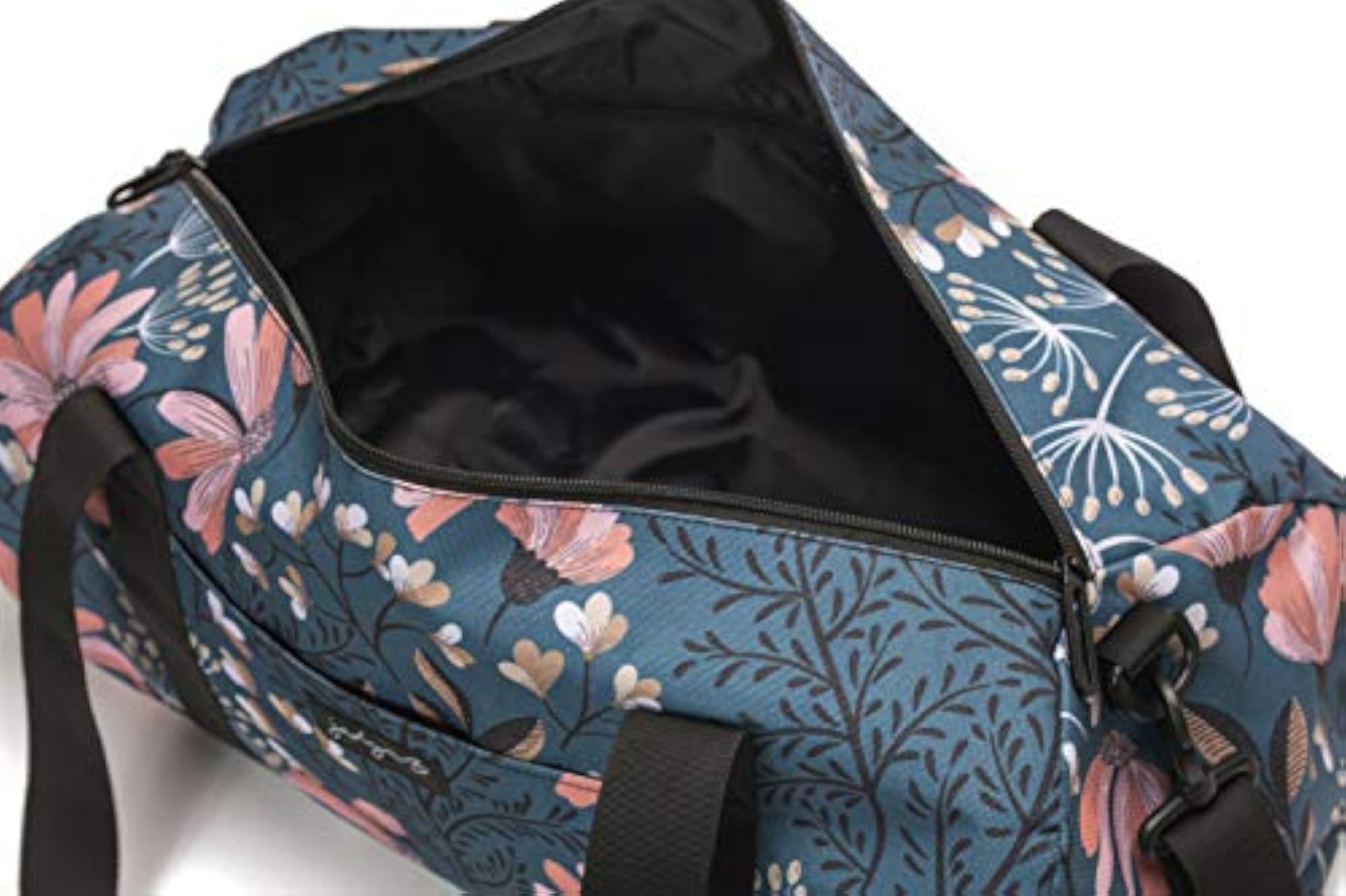 19" Barrel Women's Duffel Bag, Navy Floral