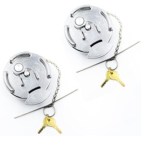 2 Packs 4In Lever Style Aluminum Locking Diesel Fuel Cap,Compatible with 1972-2017 Peterbilt Semi Trucks,Replaces# 11-04859-200 600212 Cover