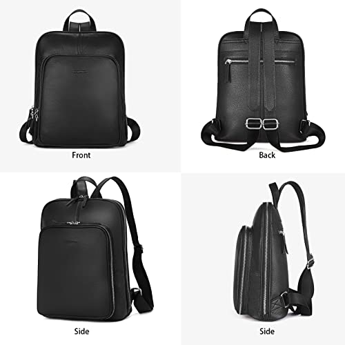 Image of BOSTANTEN Genuine Leather Backpack Purse Casual College Travel Bags for Women