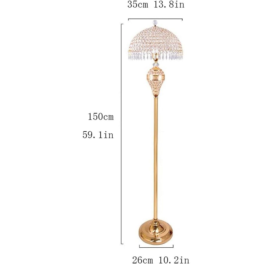 Lampa Podłogowa Nowoczesna Lampa Stojąca Z Przełącznikiem Nożnym, Podłogowa Ze Szkła Kryształowego Do Salonu Sypialnia Wysoki Słup Light Indoor Do Sypialni