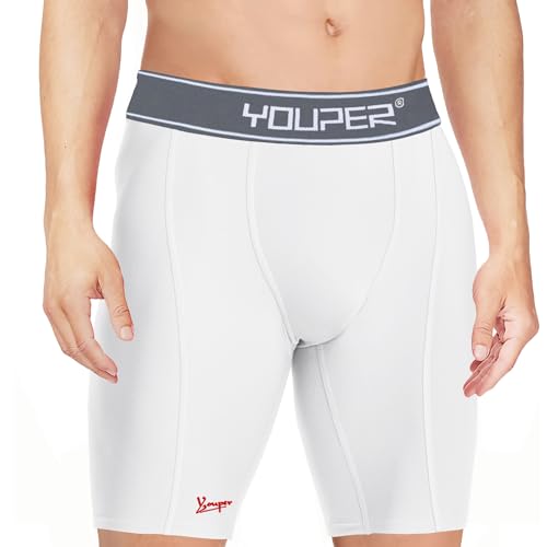 Youper Boys Athletic Supporter, Compression Shorts w/Soft Protective Athletic Cup, Youth Sizes2