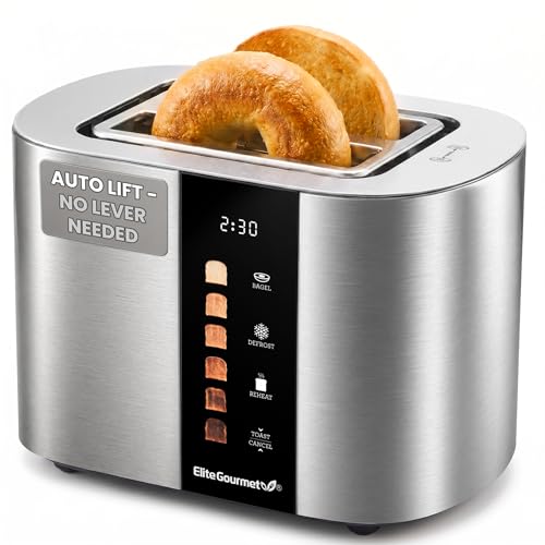 Elite Gourmet ECT2470 2-Slice Automatic Motorized Toaster,