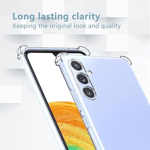 Image of BOXXO Flexible Back Cover for Samsung Galaxy A34 5G | Back Cover Transparent Clear Shockproof Case Four Corner Protection | Slim Protective Mobile Phone Cover for Samsung Galaxy A34 5G