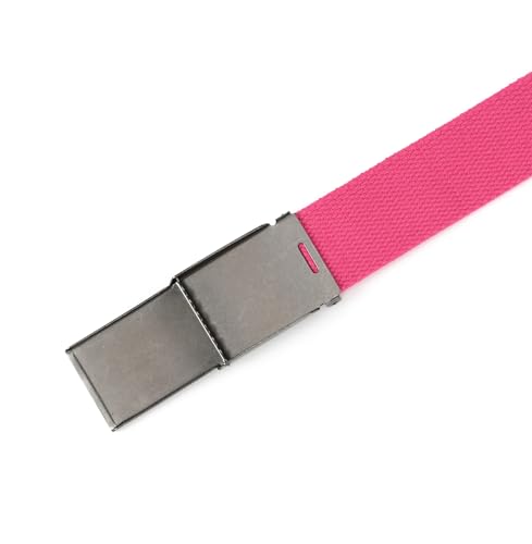 Image of Mile High Life Canvas Web Belt | Cut to Fit Up to 52 inch | Flip-Top Matte Silver Nickel Buckle 12 Colors