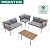 YITAHOME 4-Piece Wicker Patio Furniture Set, All Weather PE Rattan Conversation Set Sectional Sofa with Soft Cushions & Side Table, Porch Furniture for Deck, Balcony, Backyard - Grey