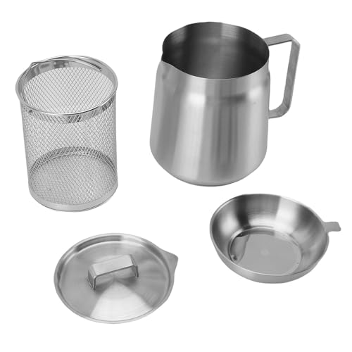 Recipiente Colador de Aceite de Acero Inoxidable Resistente 2L Denash 2
