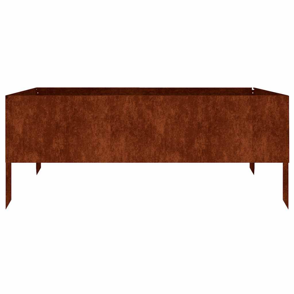 Generico Fioriera Rialzata da Giardino 100x100x41 cm in Acciaio Corten