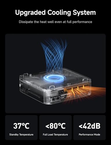 Image of MINISFORUM AI X1 Pro-470 Mini PC AMD Ryzen AI 9 HX 470 Processor, Radeon 890M Graphics Desktop Computer, 32GB DDR5 1TB SSD, HDMI /DP /2xUSB4 Output, 2X RJ45, WiFi7, BT5.4, AI Micro Computer