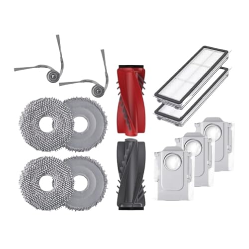 Compatible for Roborock Q Revo Curv Accessory,Filter DuoDivide Main/Side Brush Mop Dust Bag Robot Vacuum Cleaner Parts Optional(Roller Brush)