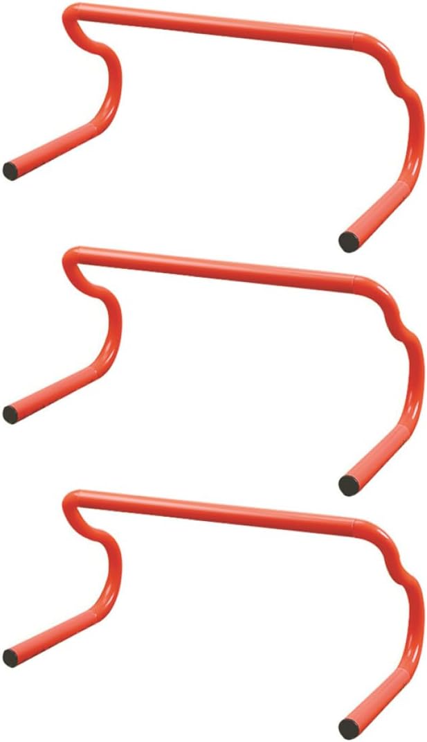 SUPVOX 3pcs Orange Mini Hurdles for Agility Training, Athletic Speed Training Hurdles for Soccer and Football Drills, Portable Detachable Sports Practice Equipment and Athletes