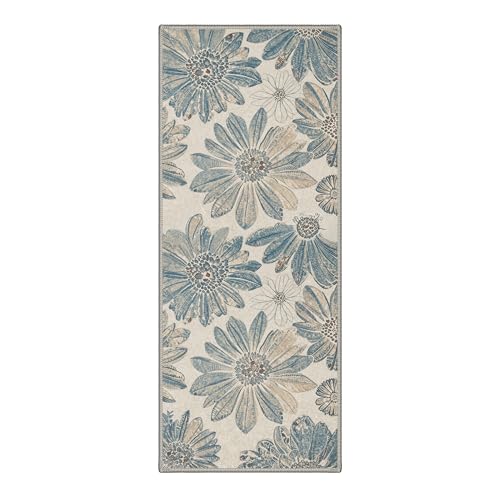 Tapete Bavni 2x5 ft reciclable con diseño floral miniatura 5