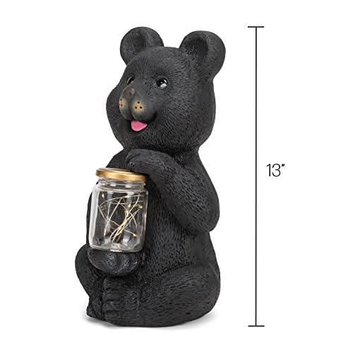 Figurine ours de porte LED noir pour illuminer votre entrée - 5