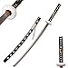 Forgemith Anime Samurai Cosplay Spada,Spada del Chirurgo della Morte Trafalgar D Water Law,Katana con Lama di Legno,103.5CM