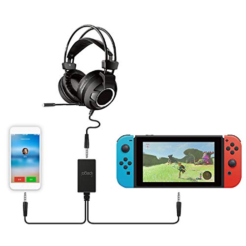 Audio Converter for Nintendo Switch, 2 in 1 Audio Chat Adapter for Nintendo