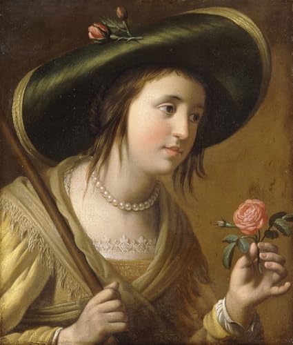 Tableau Élisabeth II par Van Honthorst - Décoration murale élégante 60x90 cm