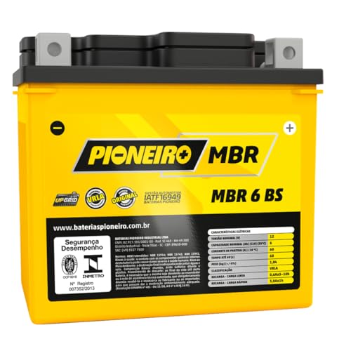 BATERIA 6 AH TITAN/BIZ 125 ES/FAN 09 ES/XRE 300 MBR6-BS SELADA