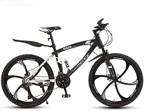 大人も着やすいシンプルファッション 大人用マウンテンバイク自転車 アルミマグネシウム合金ホイール フルサスペンション高炭素鋼フレーム ダブルディスクブレーキ 絶妙なデザイン