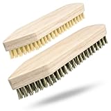 Klangfeiler® 2 Scheuerbürsten Reinigungsbürste aus Holz - Hart & Sehr Hart - Made in Ukraine