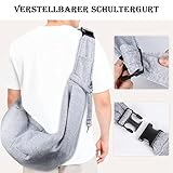RNXSIB Tragetuch Hund, Verstellbarer Tragegurt, Hundetragetasche, Hunde Tasche, Haustiere Bis 7.5 kg, Grau, Fr Kleine Hunde, Spaziergnge, Parkbesuche, Tierklinikbesuche, ffentliche Verkehrsmittel