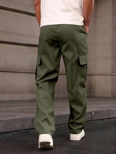 Image of JVX Men Cargo ||Cotton Cargo Pants || Casual Trousers | Comfortable Lower for Men | Breathable Pants with Multi Pockets & Drawstring Elastic Waistband (CARGO-05)
